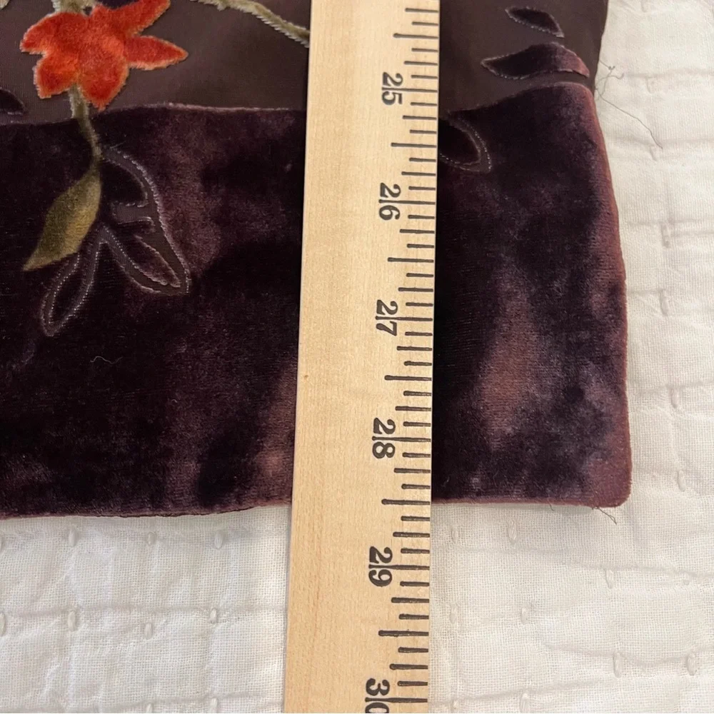 Echo Silk Velvet Burnout Scarf Women Rectangular Brown Floral Sheer Chiffon Luxe